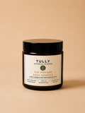 Open jar of Tully Botanical Radiant Body Soufflé showing its rich whipped waterless body butter texture